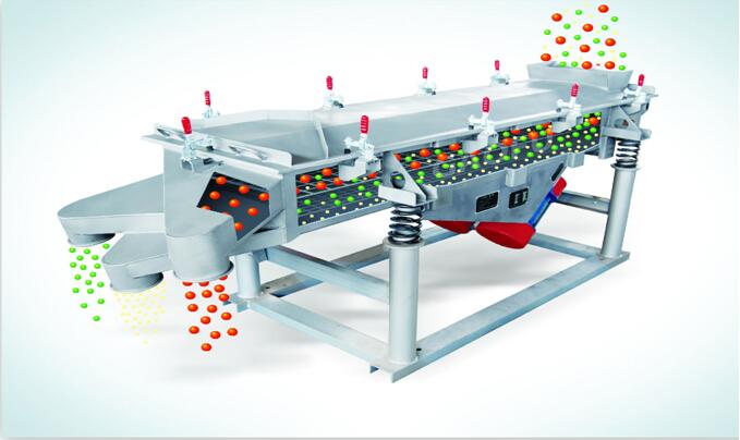 Extruder-Maschine des Kohlenstoffstahl-Q235 zerteilt große Kapazitäts-lineares Schüttelsieb